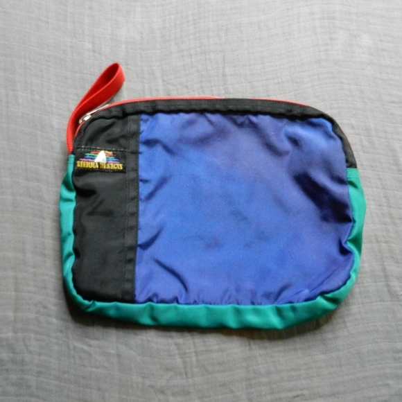 Vintage Sierra Designs Clutch Bag Blue Green Travel Toiletry - Picture 1 of 9